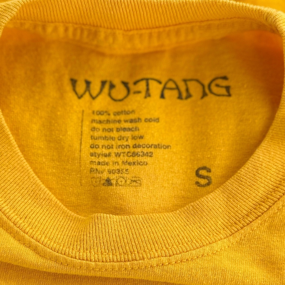 Wu-Tang Clan 36 Chambers Long Sleeve Shirt Small Gold Tracklist Graphic Tee - Picture 3 of 4